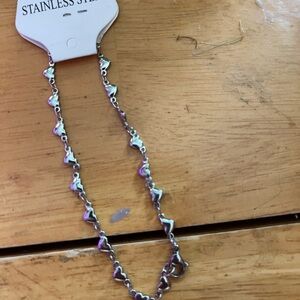 Stainless Steel Heart Bracelet - Silver